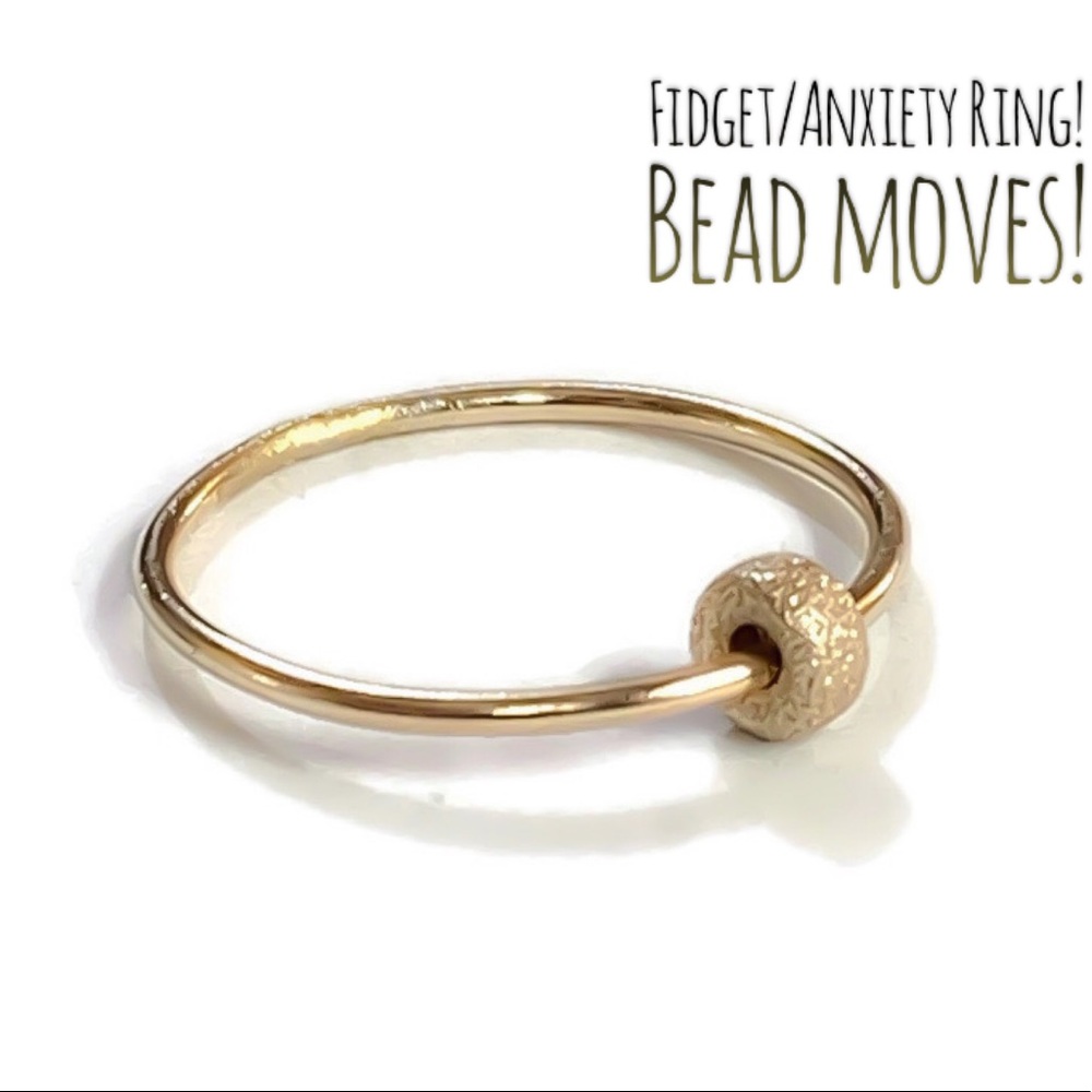 3 x anxiety/fidget beaded slider ring